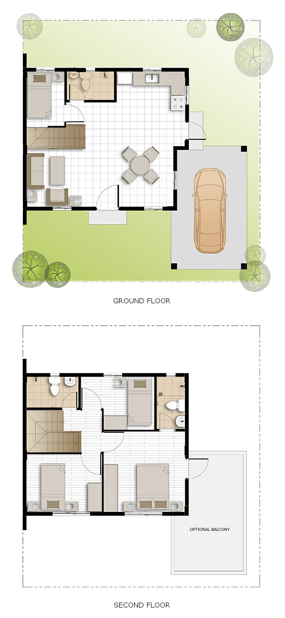 Dana Floor Plan House and Lot in Subic