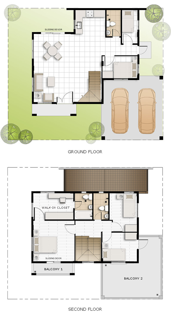 Greta Floor Plan House and Lot in Subic